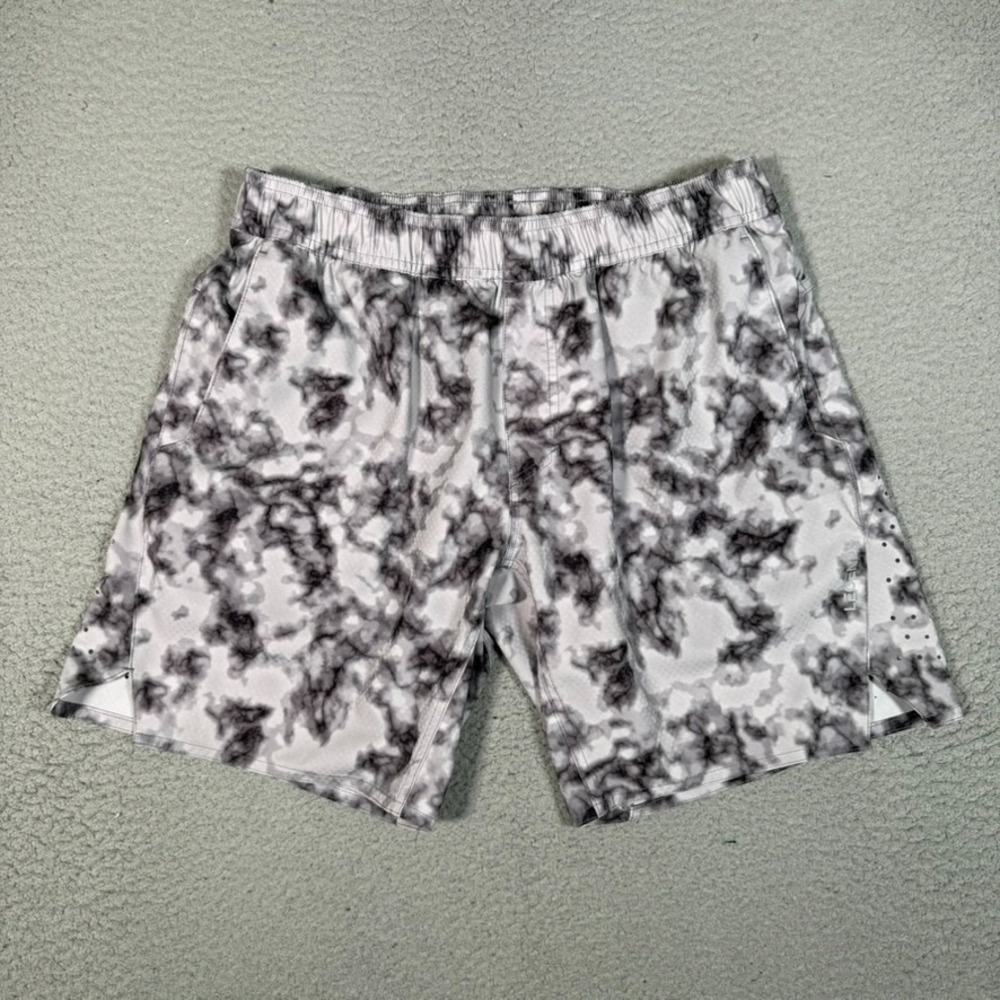 Legends Shorts Mens Medium Gray Marble Luka Elastic Waist Drawstring Running Gym